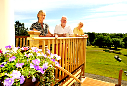 Maine Commercial & Hospitality Photography - Trio on Deck in Summer